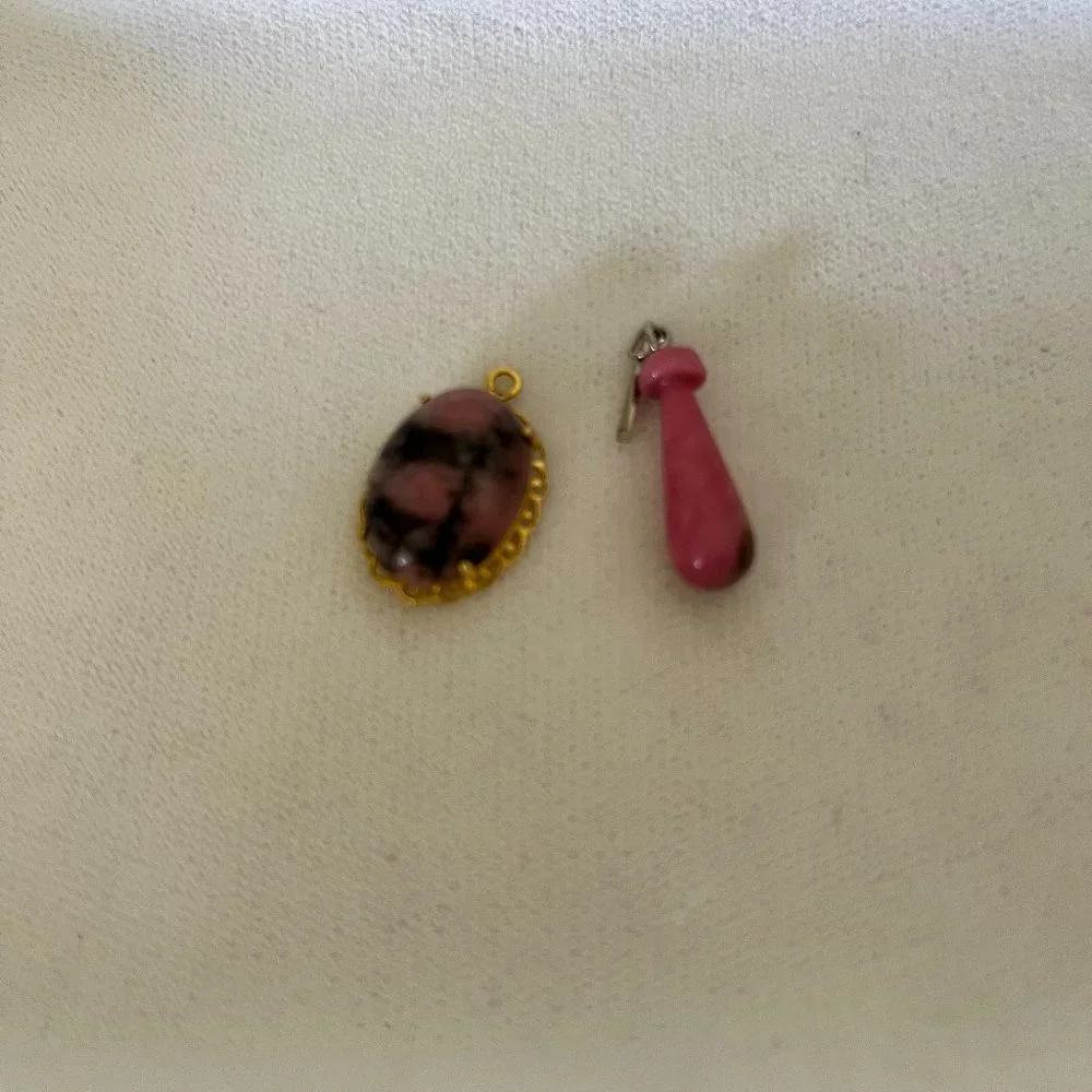 Beautiful Canadian Rhodonite Pendants - Picture 3 of 3